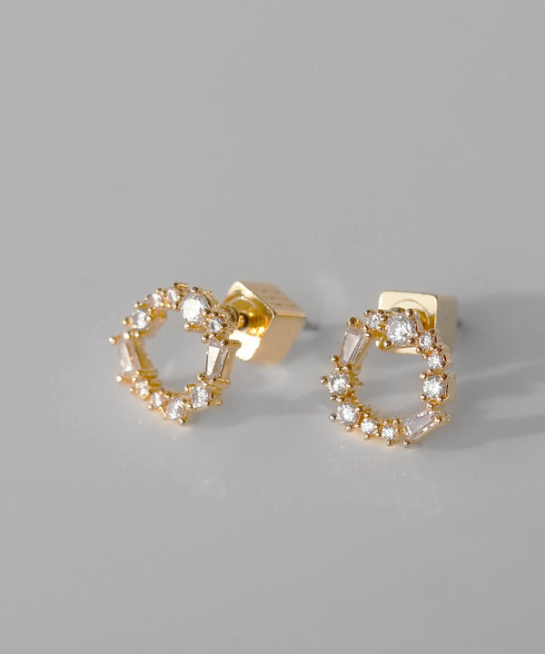 mimi33】ビジューサークルピアス[Sheerchic]｜アネモネ・シエナロゼ