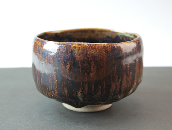 茶道具 神懸焼 馬盥形 お茶碗 明治時代初期 楽焼 骨董品、美術