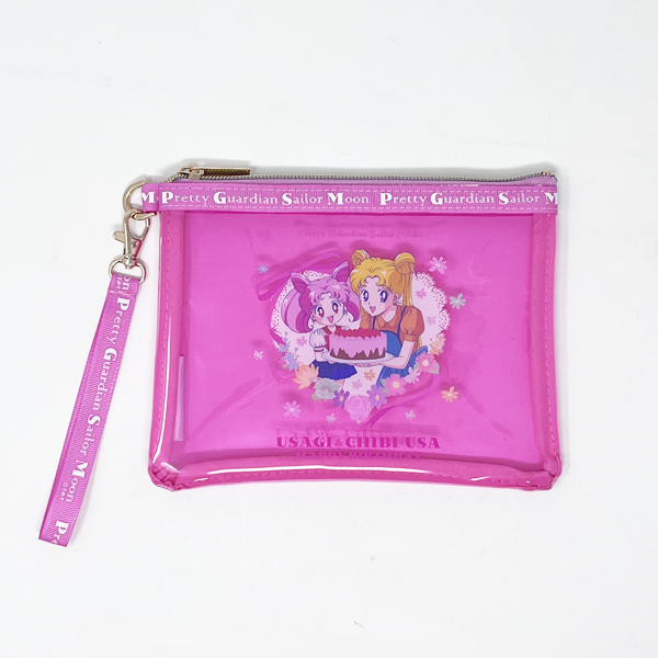 ストアオリジナル クリアフラットポーチ うさぎ＆ちびうさ バースデー