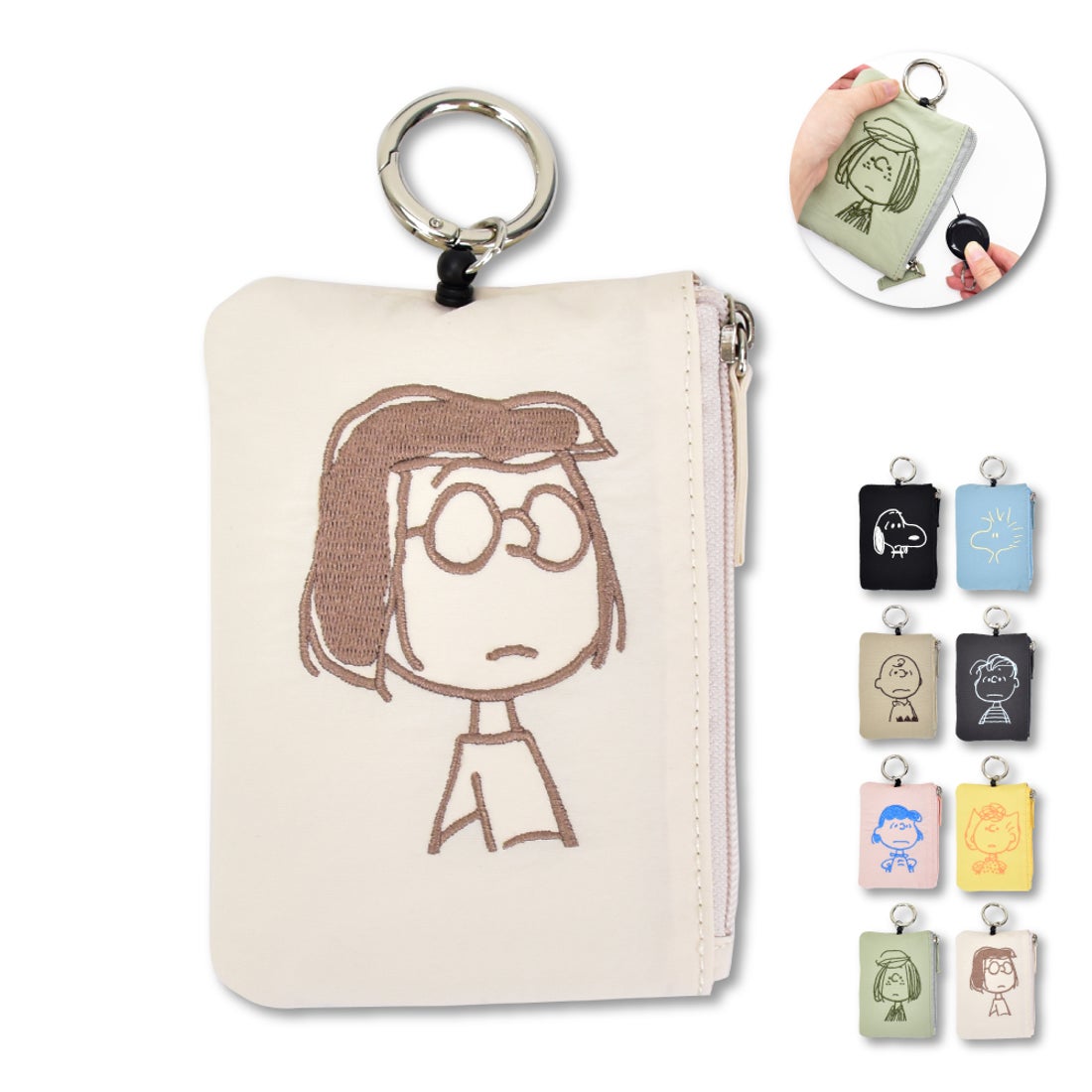 ランナー RUNNER スヌーピー ピーナッツ パスケース 定期入れ リール