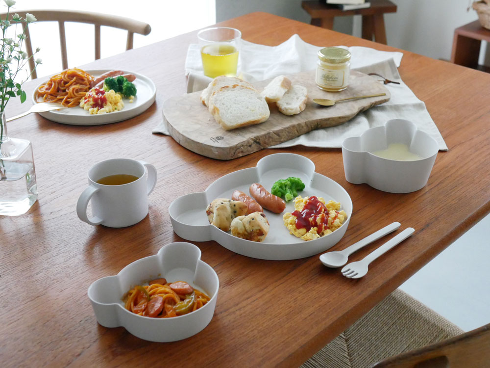 tak./タック＞ビオ キッズディッシュ ボウル ベア M ホワイト – カチモ