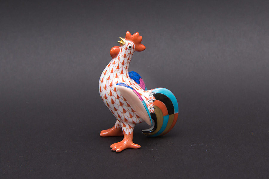 ヘレンド 干支フィギュリン（2005年）「酉（トリ）」（レッド）を