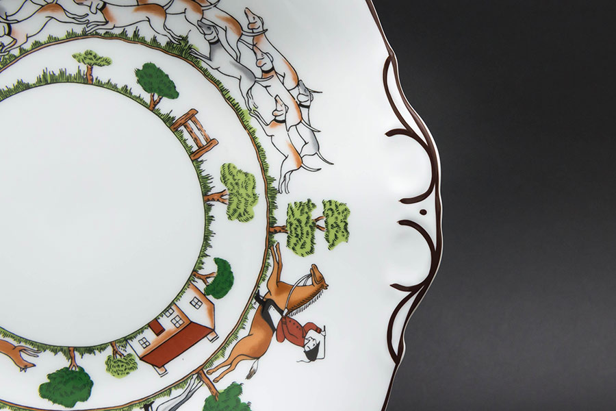 ウェッジウッド ハンティングシーン ブレッド＆バタープレートを