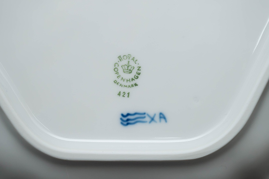 ロイヤル・コペンハーゲン ブルーフラワーカーブ（ゴールド） 六角皿を