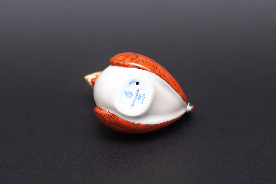 ヘレンド 干支フィギュリン（2017年）「酉（トリ）」（レッド）を