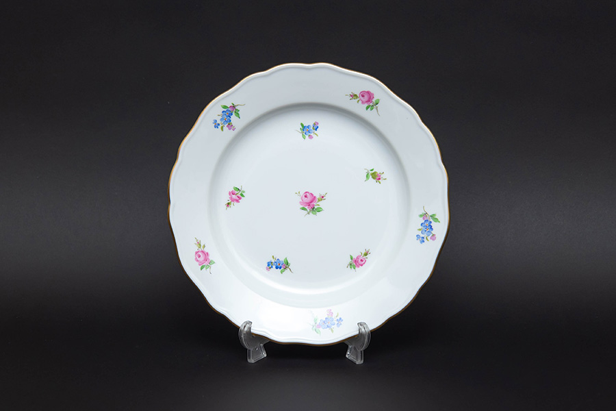 マイセン スキャタードフラワー（ローズ／忘れな草） 20cmプレート