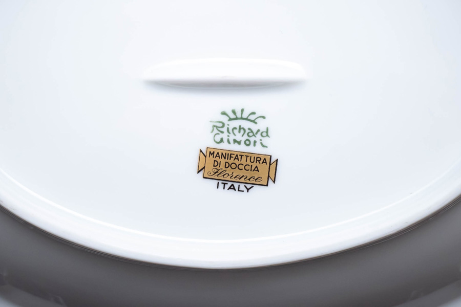 リチャード・ジノリ アンティックローズ オーバルディーププラターを