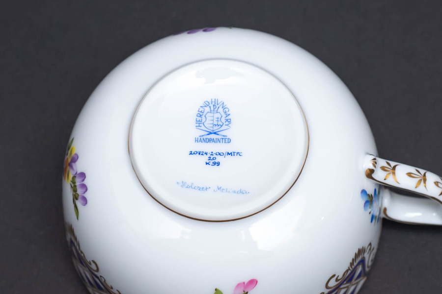 ヘレンド ブルーダイヤモンド モカカップ＆ソーサー ※マスター