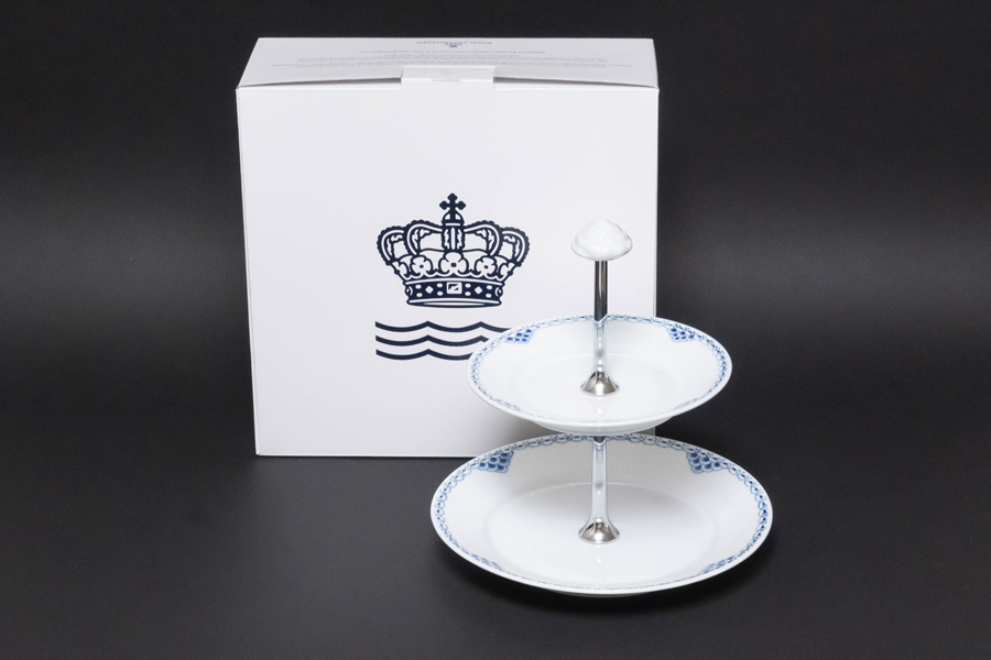 ロイヤル・コペンハーゲン プリセンス デザートスタンド（2段）を