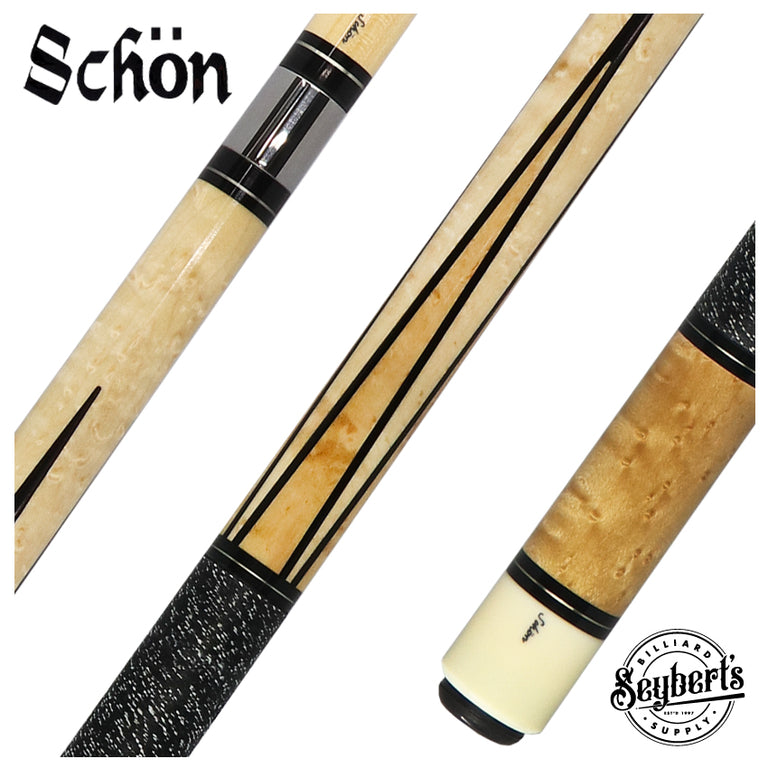 Schon 4 Point Pool Cue - STL 3 Custom Cue - Seybert's Billiards Supply