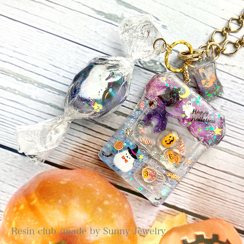 レジンクラブ】レジン封入シール『シマエナガ ハロウィンVer.』 ☆両面