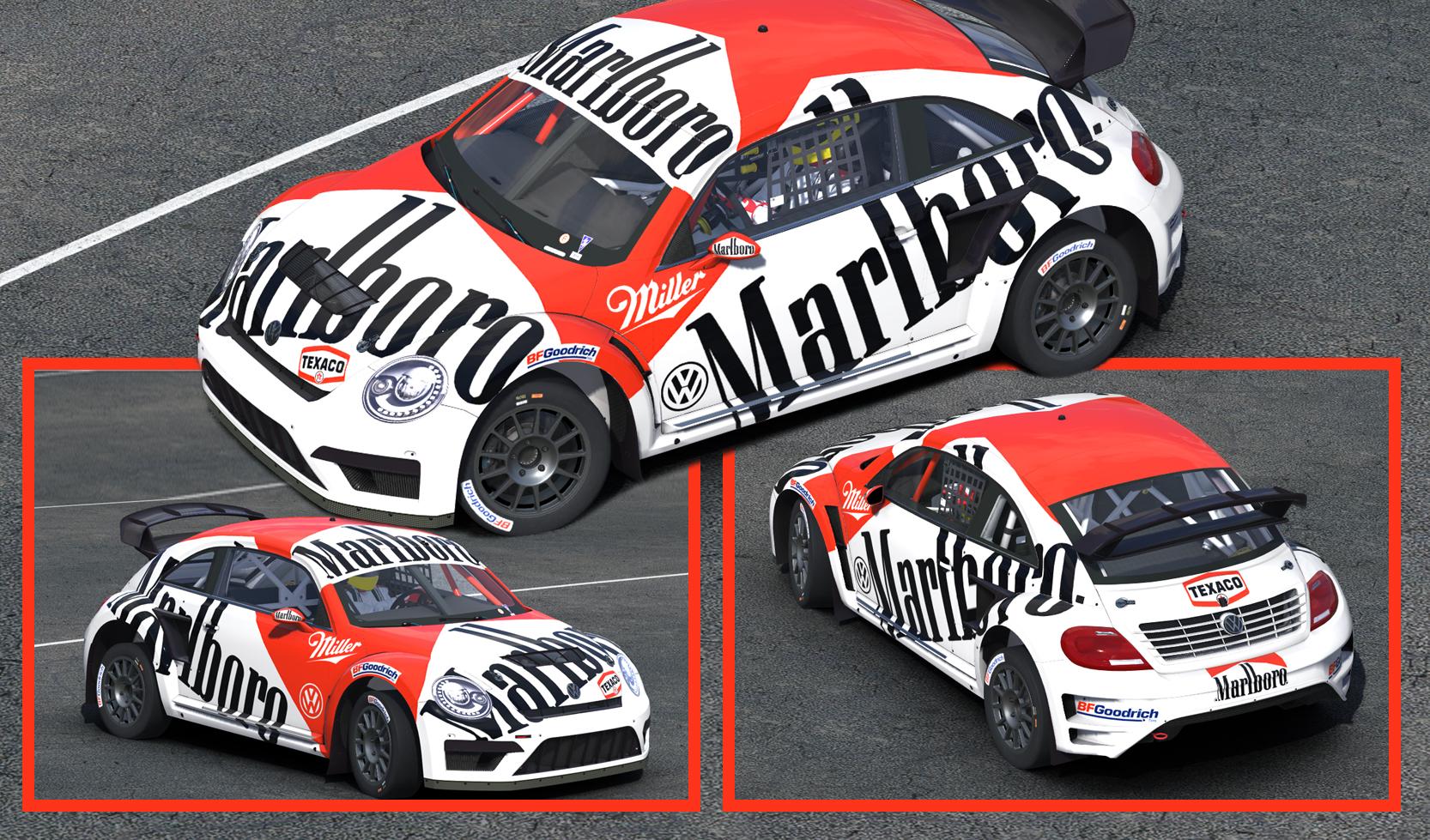 VW Beattle Marlboro by Clyde Coman - Trading Paints