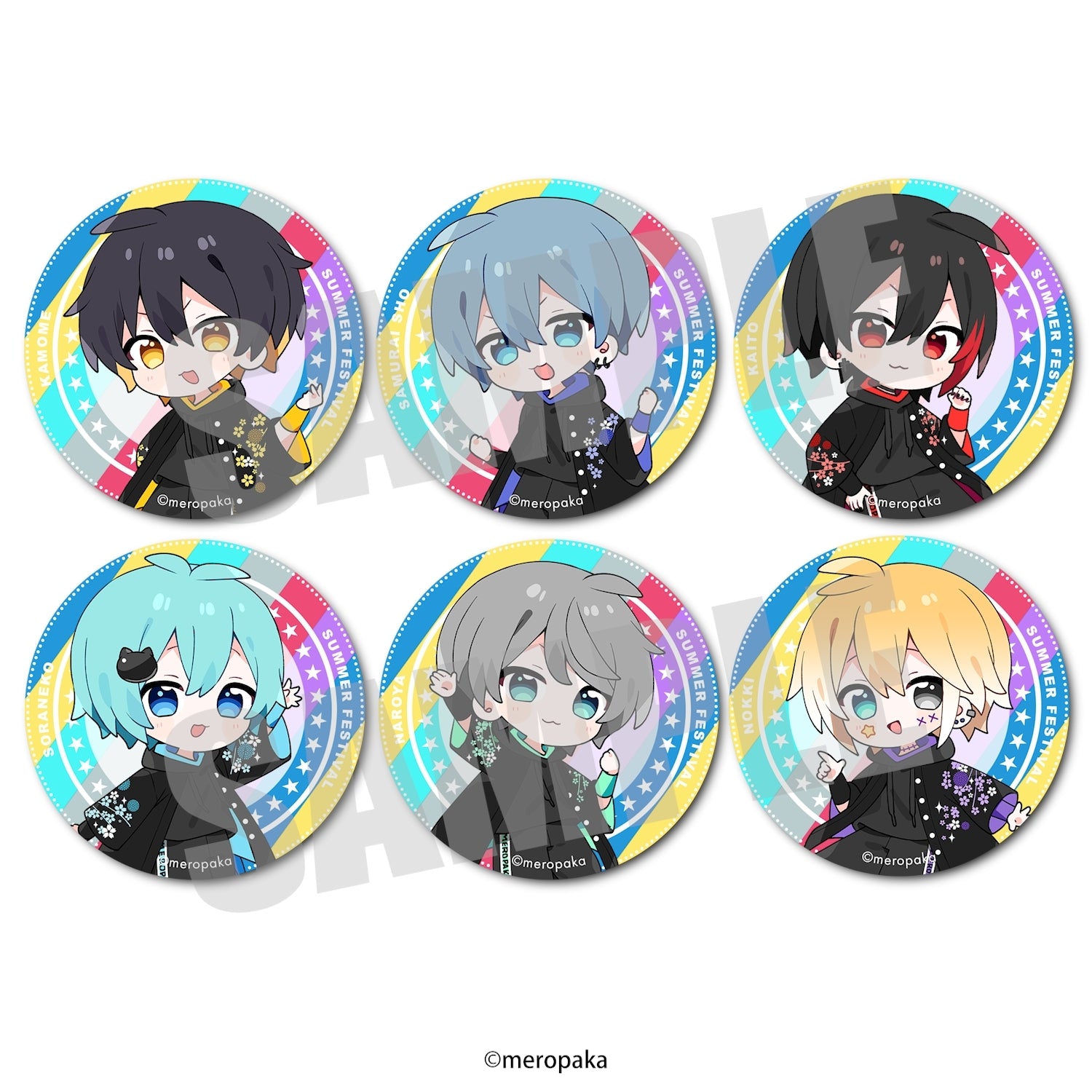 8月上旬頃発送予定]めろぱかランダム缶バッジ サマーフェスティバルver