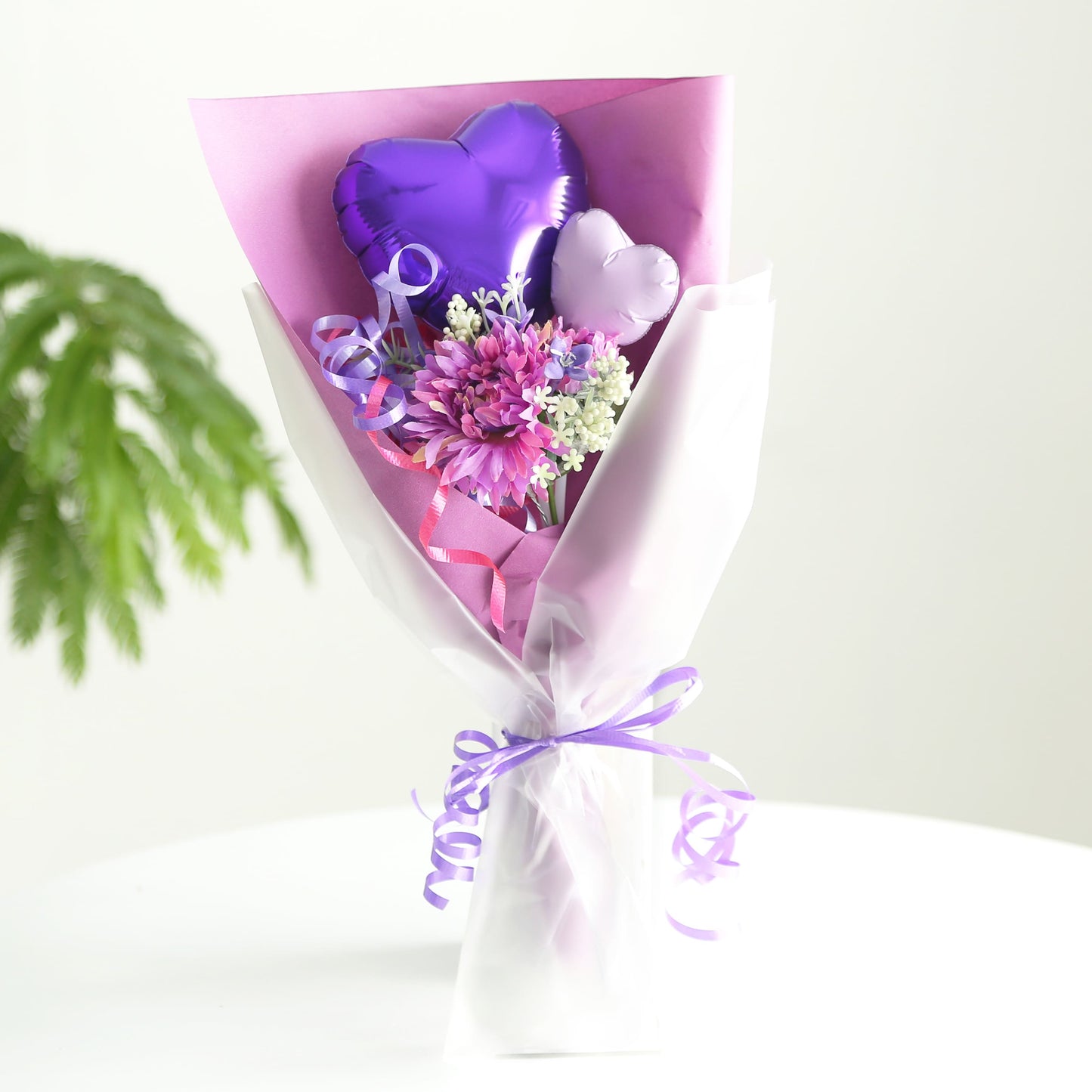 バルーンギフト｜推しカラーバルーン 【くるくるカラーハート