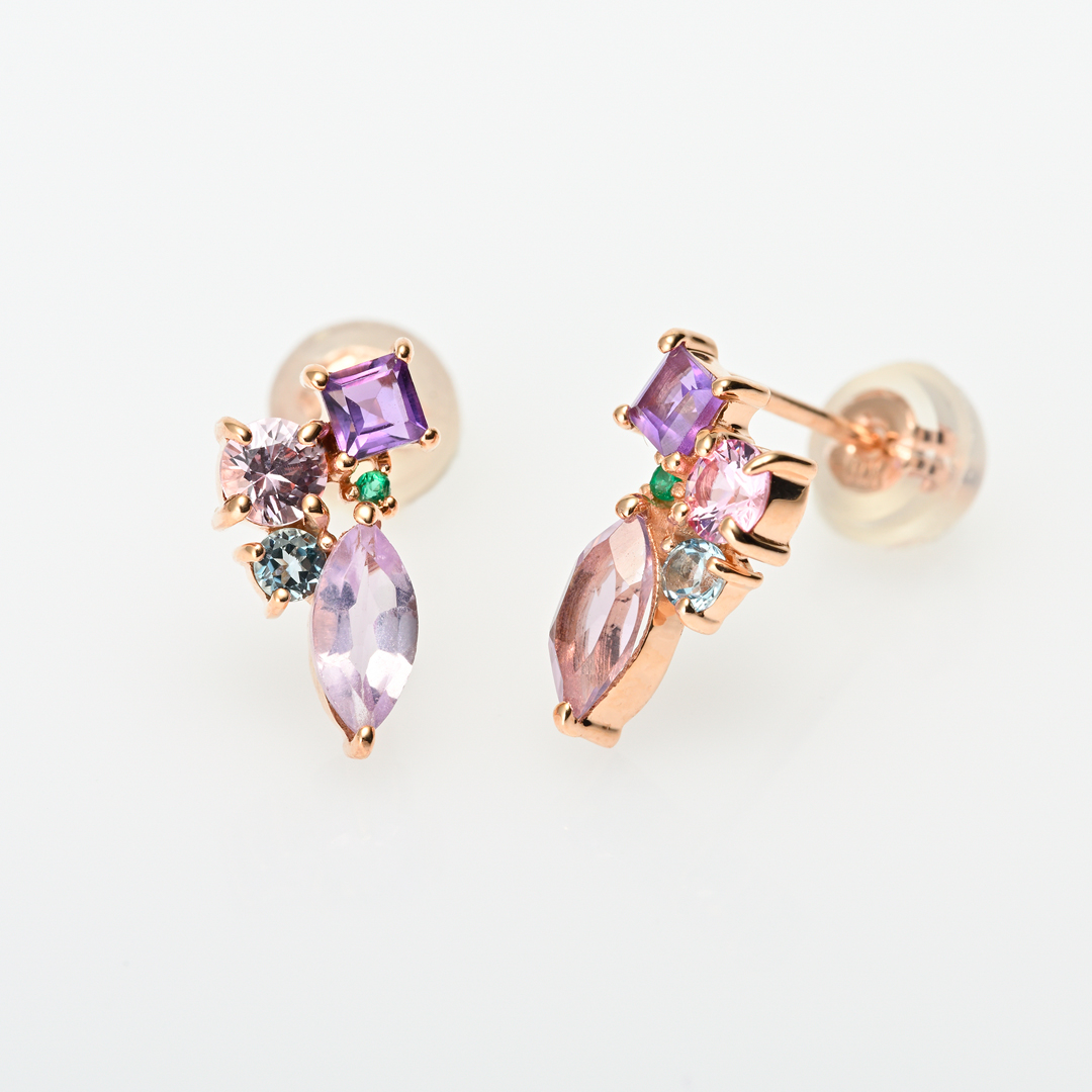 ピアス K10ピンクゴールド (JLージュエルー)(ラベンダー) アクセサリー