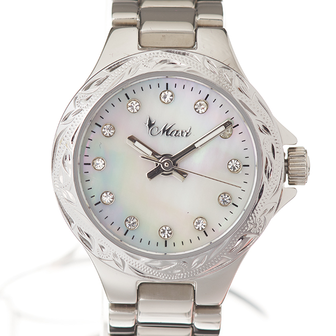 ハワイアンジュエリー/Stainless/シェルフェイスウォッチ/シルバー