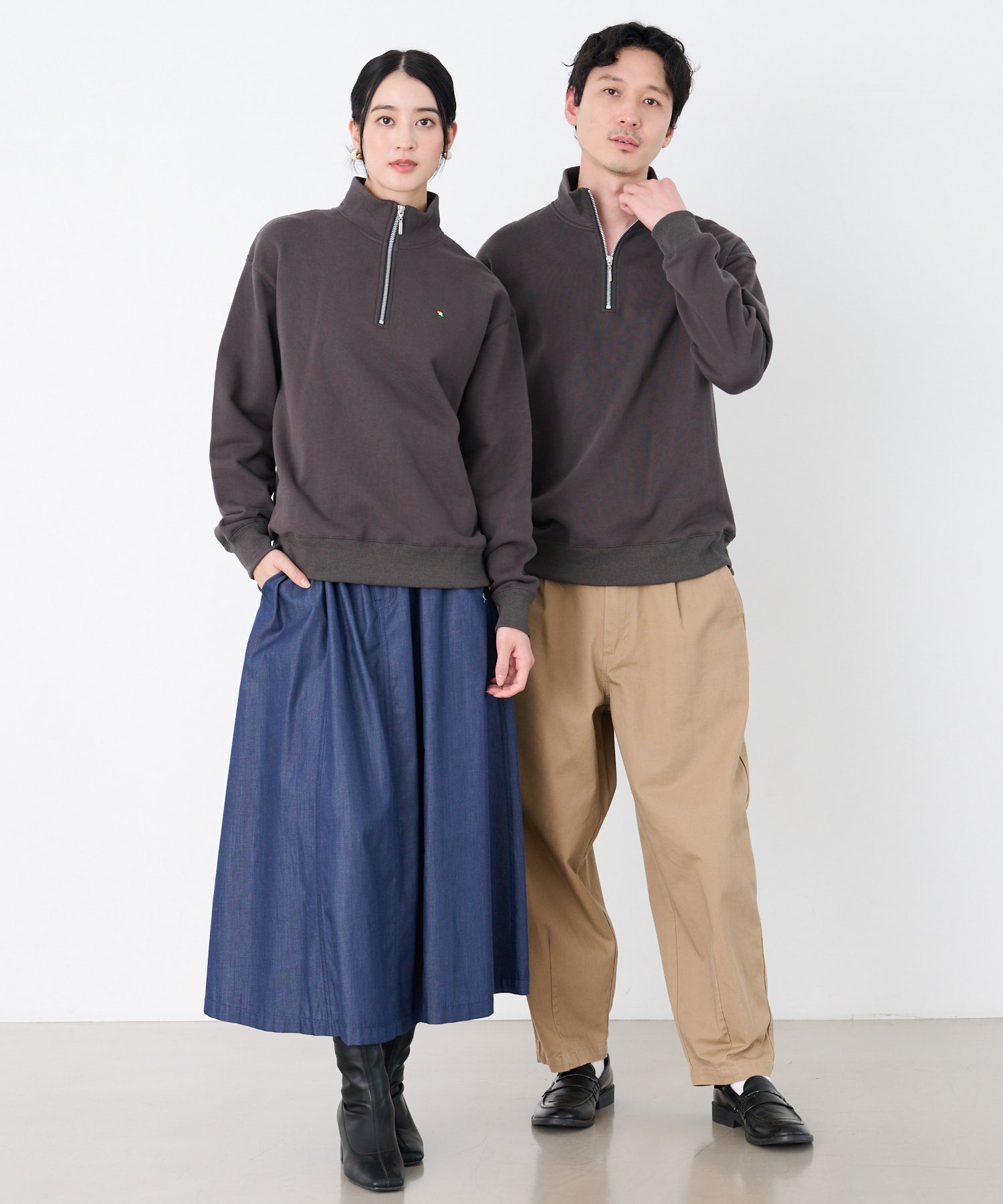 シェア アソート グラフィック ハーフジップスウェット（スウェット