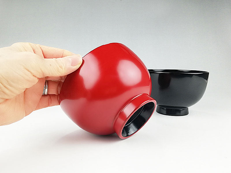 輪島塗 丸形汁椀 梅沈金（赤） – 漆陶舗あらき 輪島塗 九谷焼 山中塗