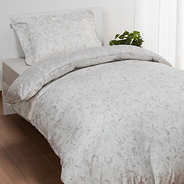 クオリアル 掛けふとんカバー （シングル）150x210cm グレー 綿100