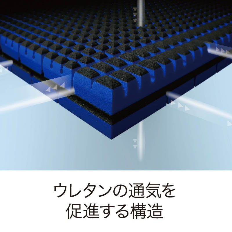 エアーSX]マットレス／HARD （シングル）9×97×195cm ロイヤルブルー