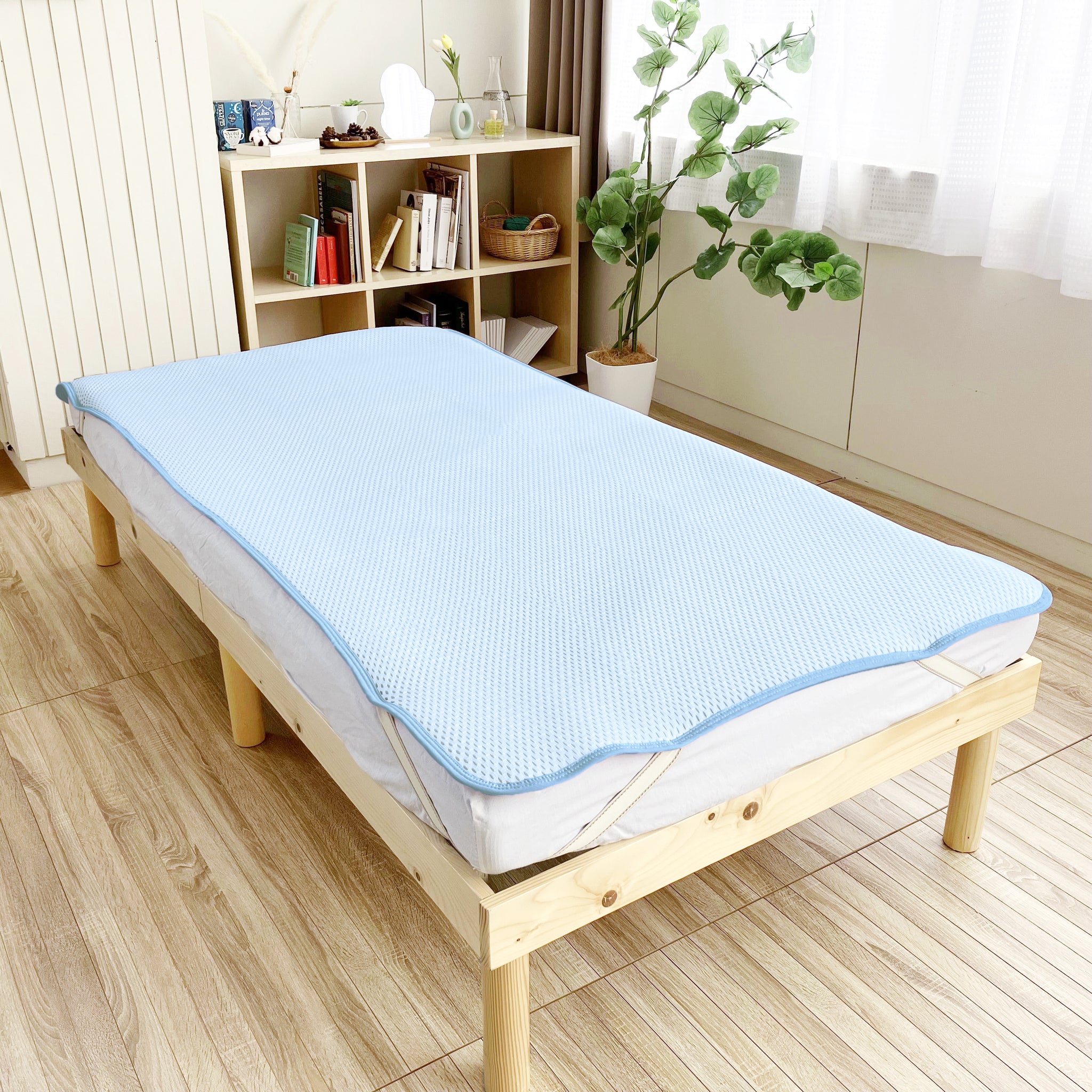 ロマンス小杉 アイスミンEX 敷きパッド 接触冷感 ウォッシャブル 四隅