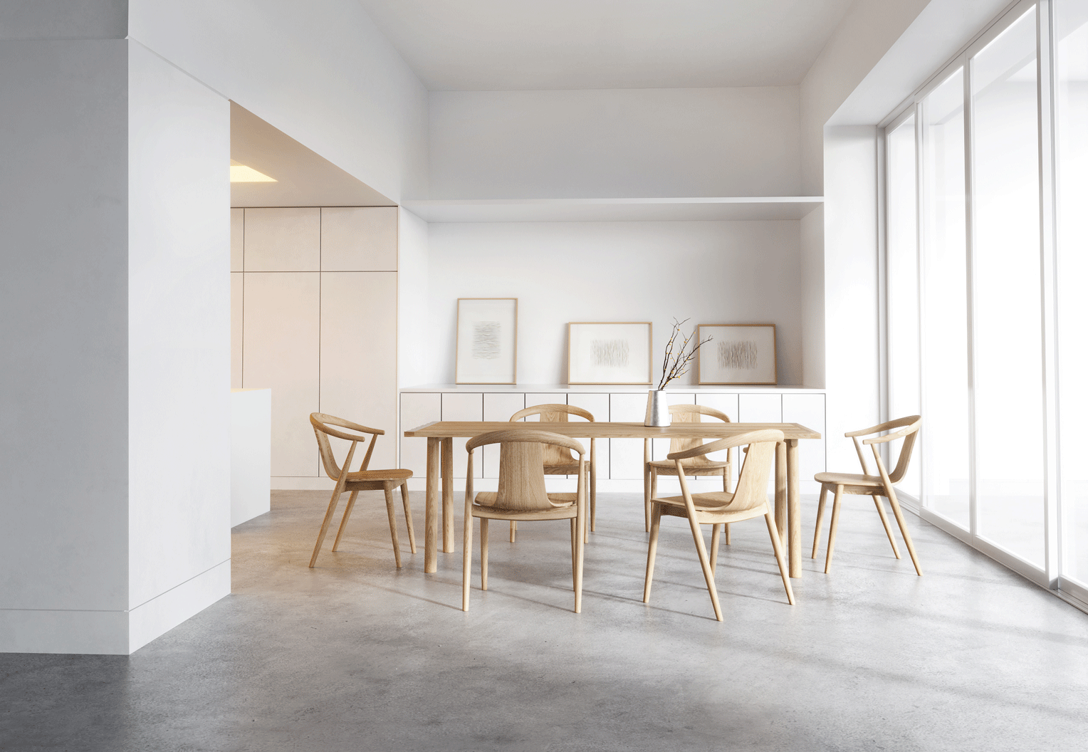 nyubel ダイニング・チェア | MK01 チェア/ロング・アーム＆板座