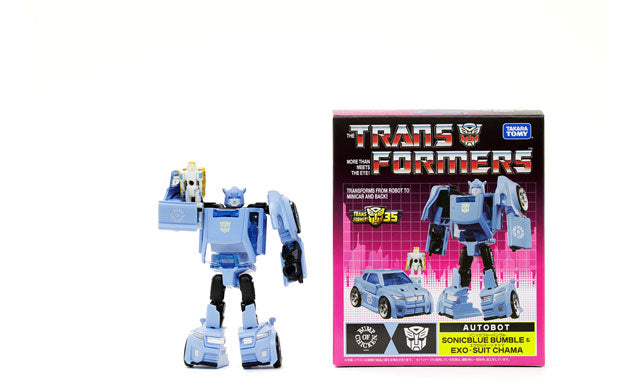 TRANSFORMERS SONICBLUE BUMBLE & EXO-SUIT CHAMA