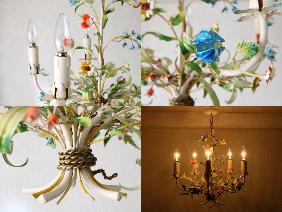 シャンデリア カラフルフラワーデザインシャンデリア フラワー