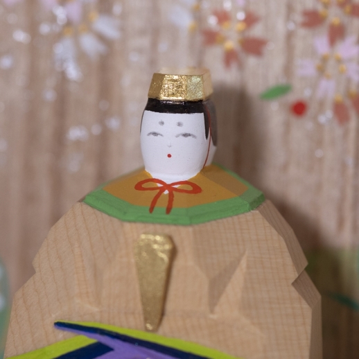 奈良一刀彫 神泉作 段飾雛 桜 小 - 福屋オンラインストア