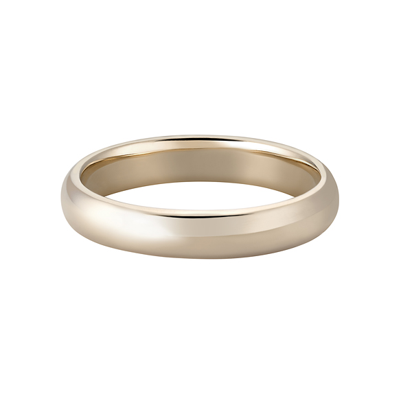 K18 カラーゴールドリング〕K18 リング シャンパンゴールド (幅約3.5mm