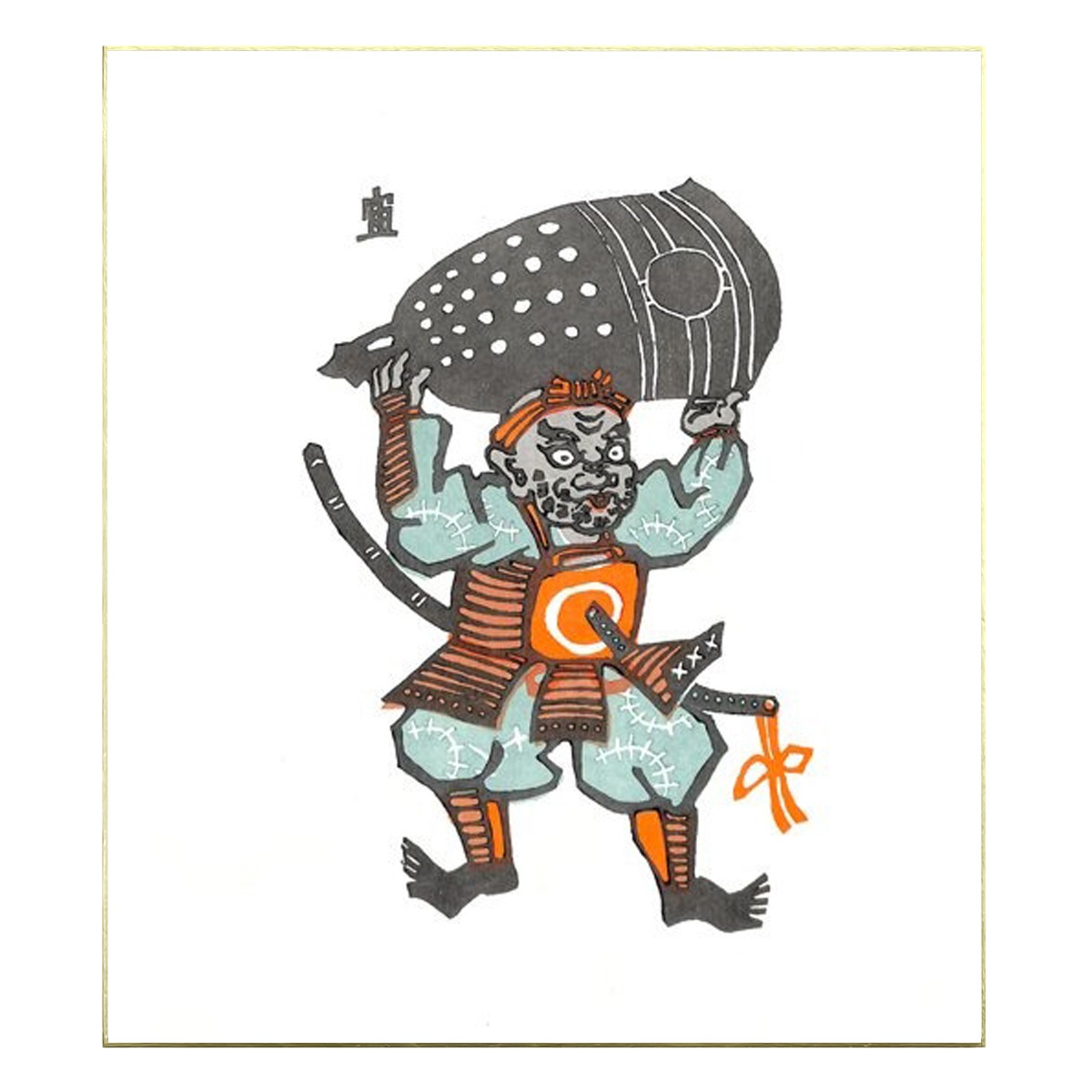 色紙『1984-098 徳力富吉郎 木版画 色紙 大津絵 弁慶』｜【公式