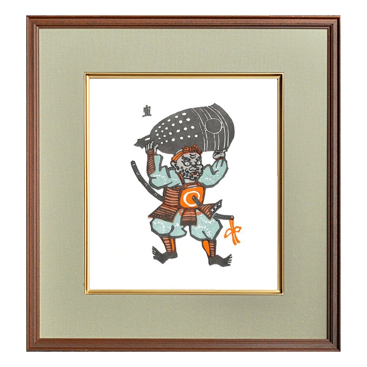 色紙『1984-098 徳力富吉郎 木版画 色紙 大津絵 弁慶』｜【公式