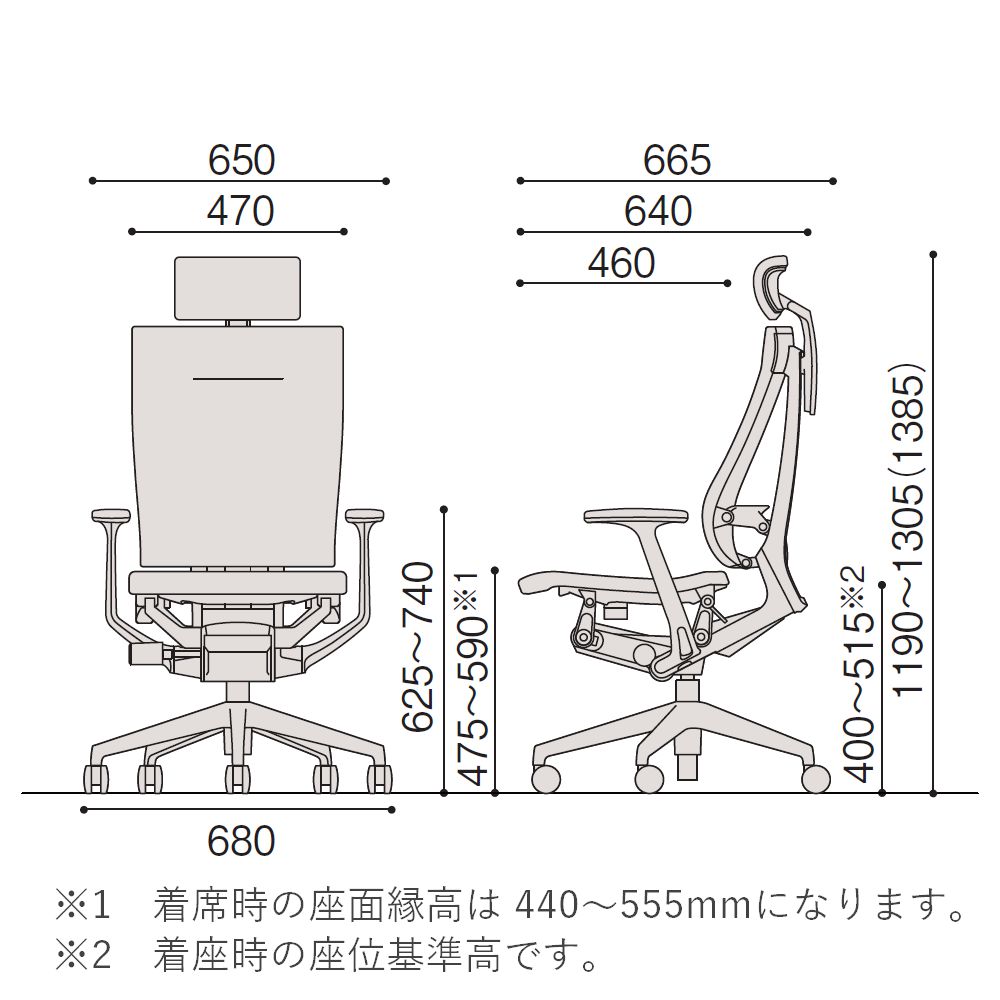 スピーナチェア エクストラハイバック KE-725GV-Z9Y3｜オフィスチェア