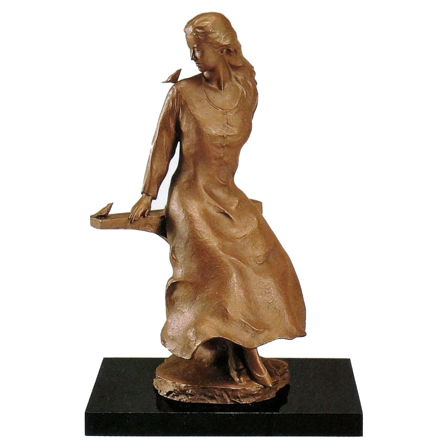 楽天市場】＊ 彫刻 仙里篤成 「リンゴを持つ少女」 ブロンズ像 銅製