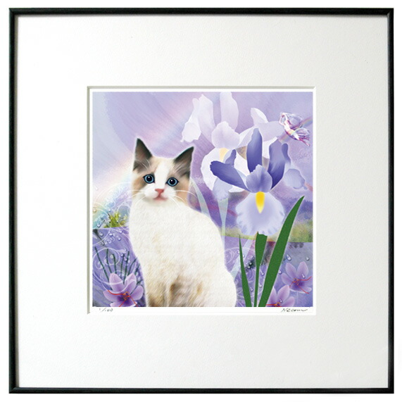 楽天市場】猫夢アート版画「薔薇2」ラグドール【猫 アートフレーム