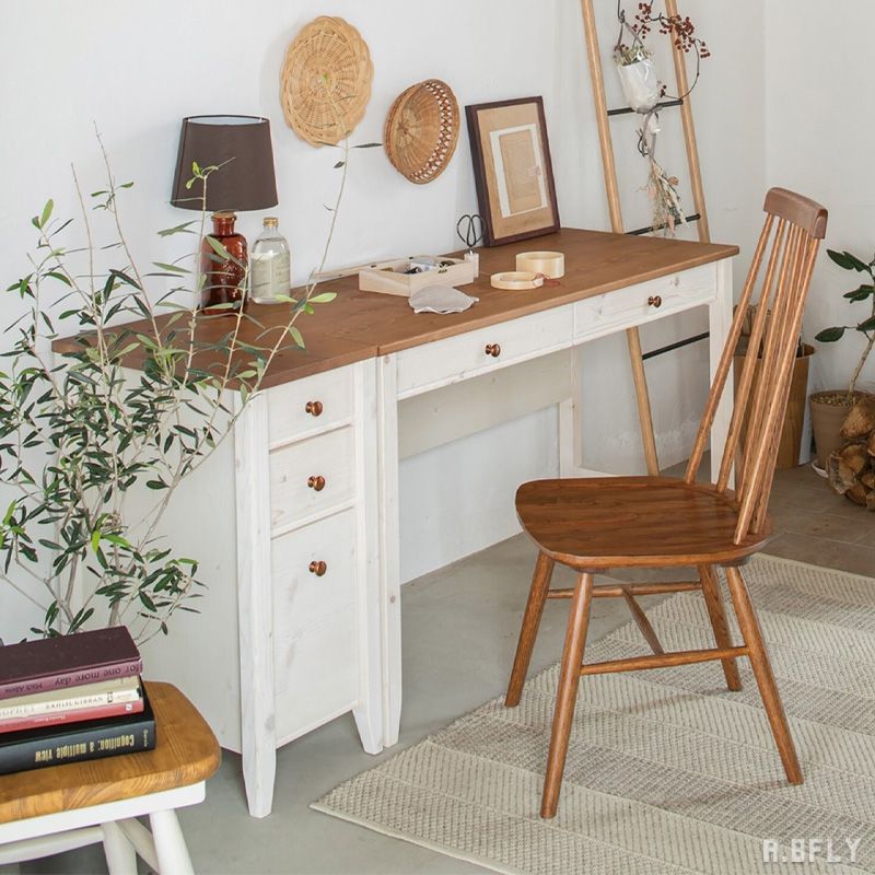 楽天市場】(正規品)デスク 学習机 アンティーク調 ナチュラル ホワイト