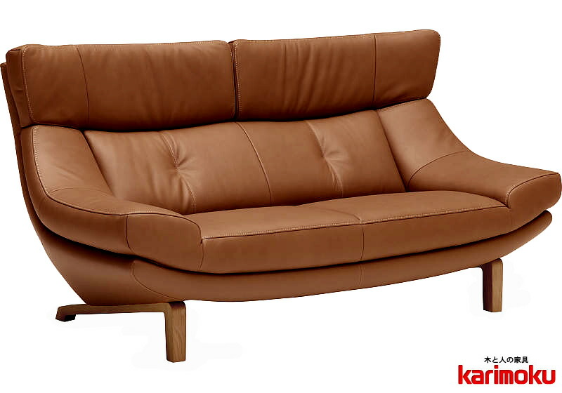 楽天市場】カリモク WU4612 WU4662 2Pソファ 本革張ソファ 肘掛椅子 二