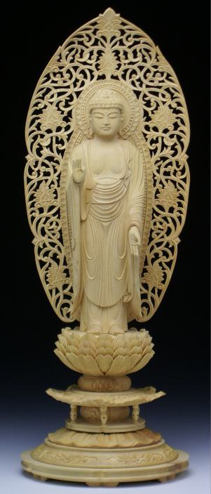 楽天市場】仏像 【上等品蓮華八角台座】舟弥陀立像3.0号（浄土宗向