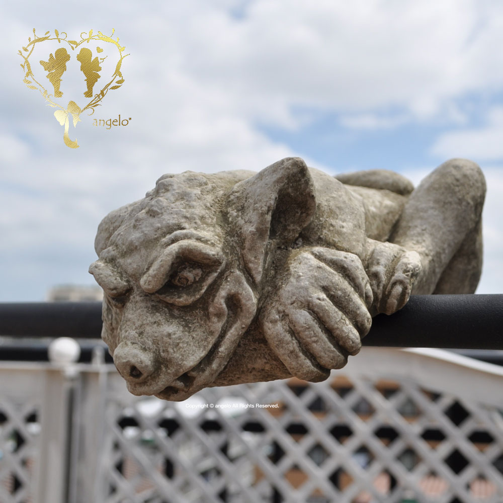 楽天市場】即納 英国製【ガーゴイルG】ストーン製 置物 英国屋根 約