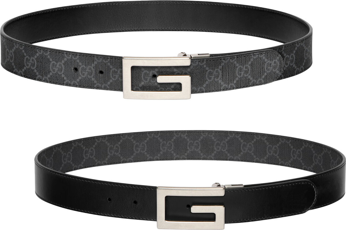 楽天市場】GUCCI グッチメンズレザーベルト ブラックインター