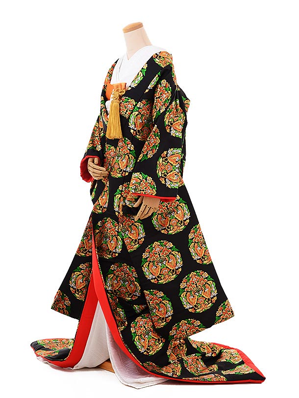 楽天市場】色打掛 レンタル E191 紺地 さがら刺繍 鳳凰 結婚式 和婚