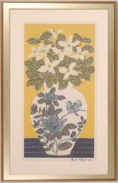 楽天市場】青木乃里子 椿花 花 絵画 椿 静物画 和風 ジークレー 版画