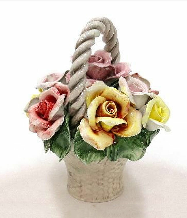 楽天市場】イタリア製 陶花ハンドメイド オブジェ クラシック