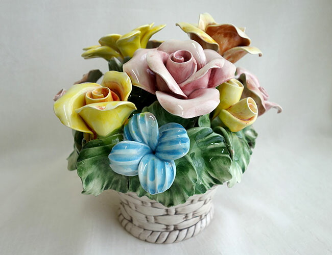 楽天市場】イタリア製 陶花ハンドメイド オブジェ クラシック