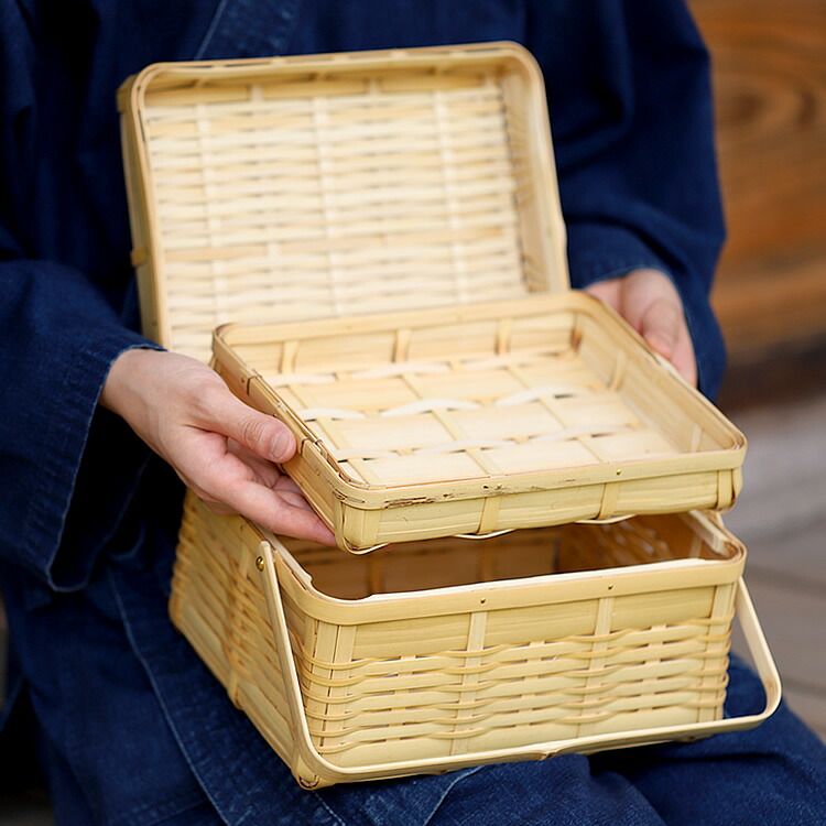 楽天市場】一閑張り買い物かご（大） : 虎斑竹専門店 竹虎