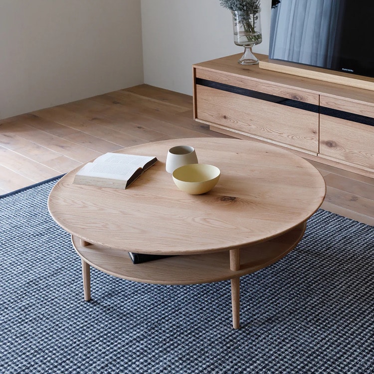 ボルド ローテーブル サークル (樹種 / 塗装ウォールナット：オイル