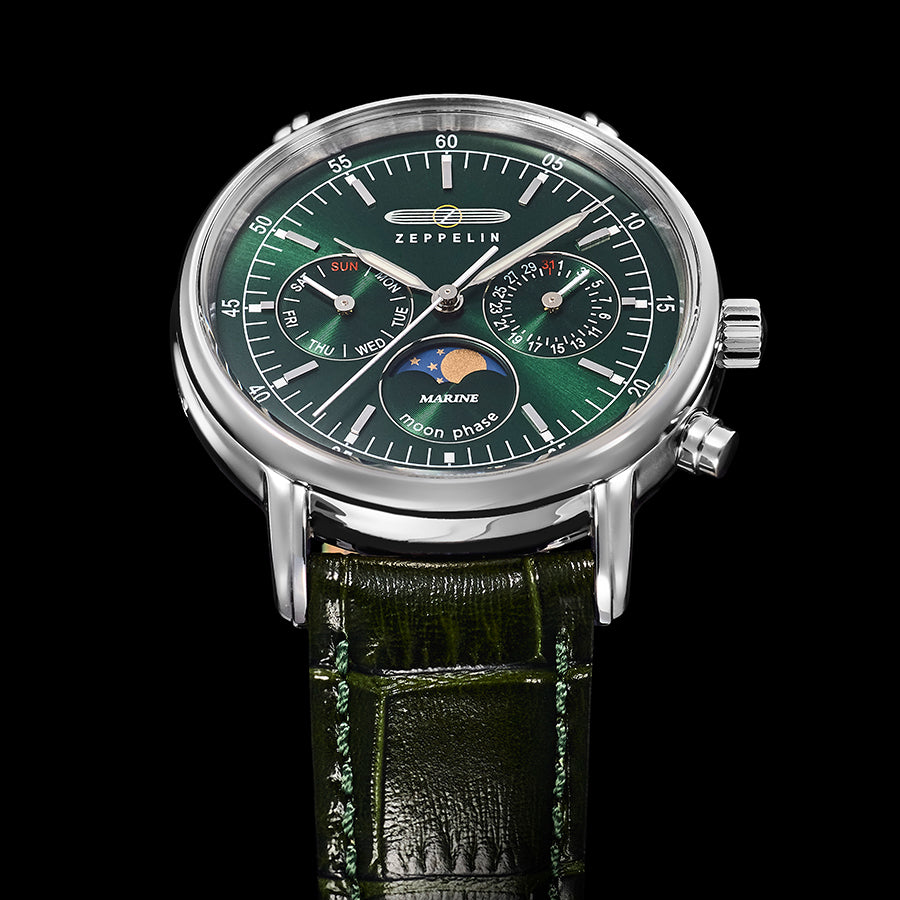 ツェッペリン LZ14 マリーネ 36mm ムーンフェイズ 8635-4 メンズ 電池