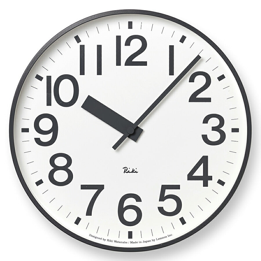 リキ パブリック クロック 掛け時計 クオーツ 電池式 ホワイト