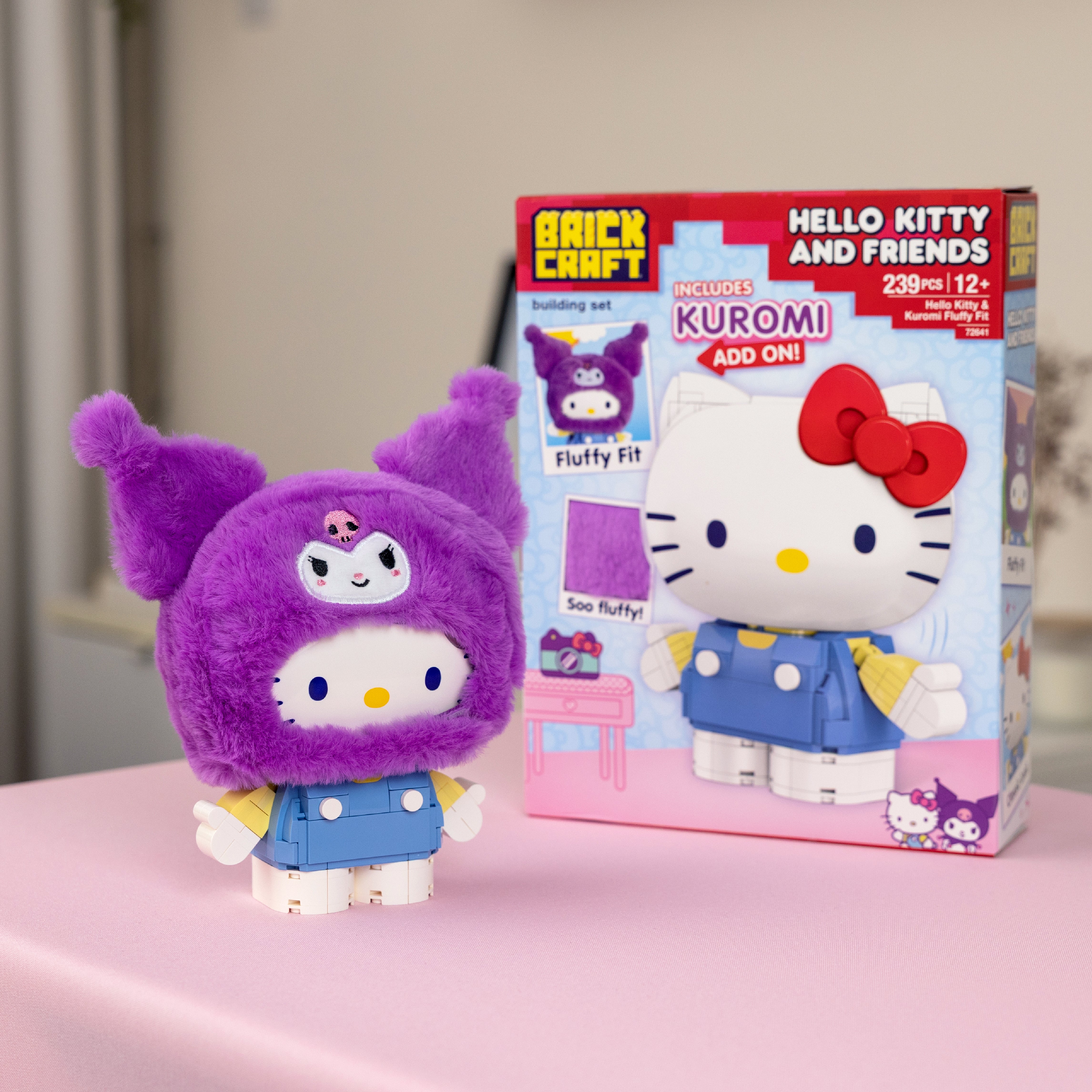 Brickcraft x Hello Kitty Kuromi Fluffy Fit Brick Set - 239 Pieces