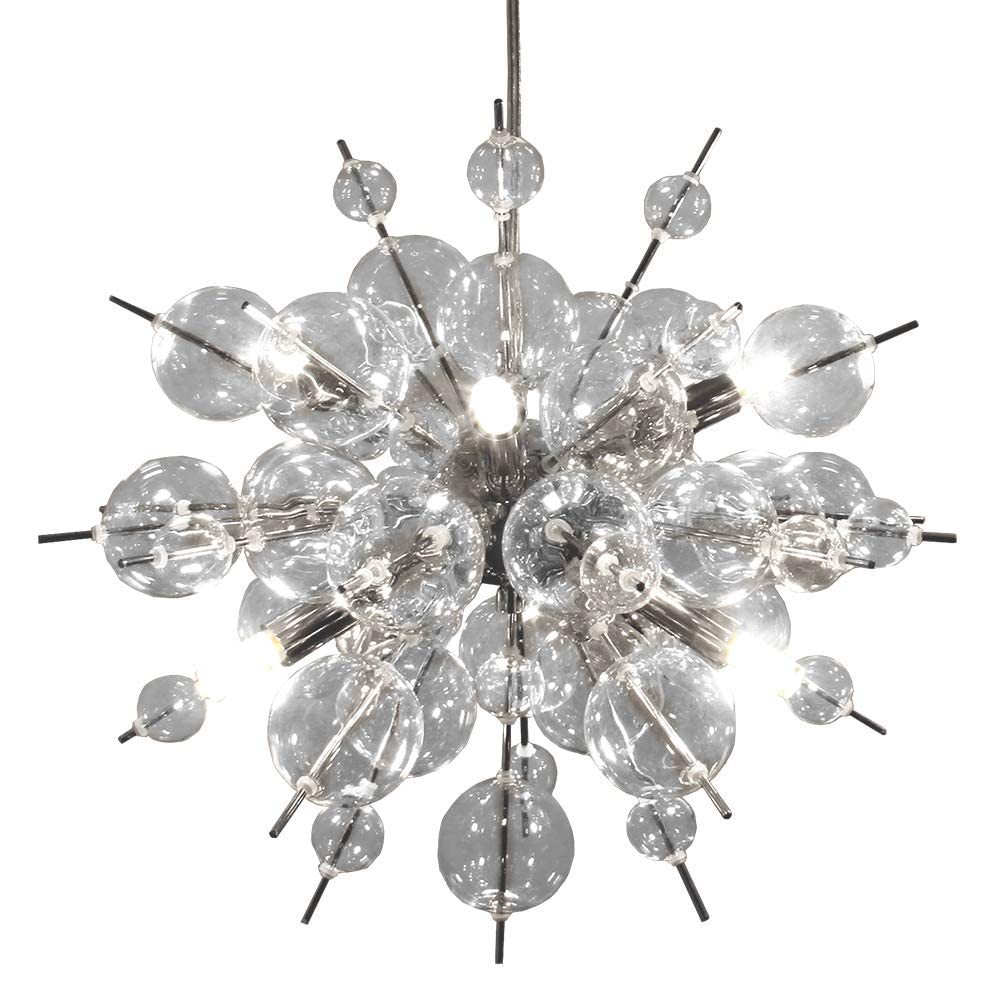 ペンダントライト 6灯 ガラス バブルシャンデリア LED付属 おしゃれ